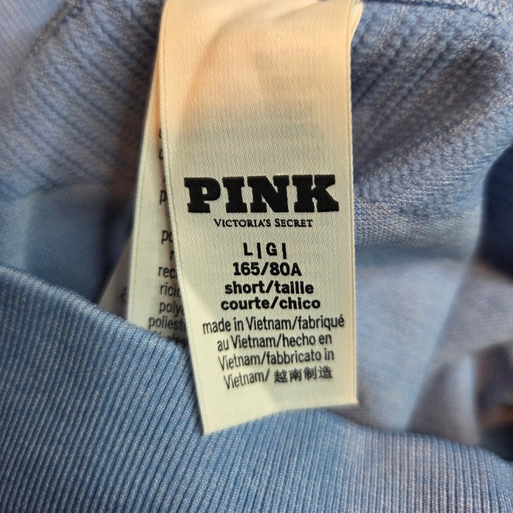 PINK Victoria's Secret Seamless Denim High-Waist Leggings Blue Large Short NWT - Picture 7 of 8